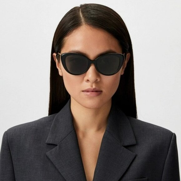 Burberry Cat Eye Sunglasses BE4407 385387 Black Frame Grey Lenses – Women - Picture 10 of 12